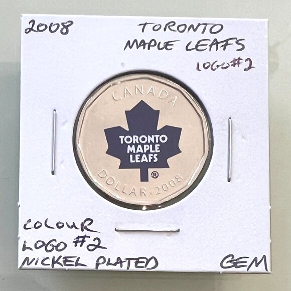 2008 Toronto Maple Leafs Coloured Nickel Proof Logos 1 & 2 Loons! - Picture 7 of 16